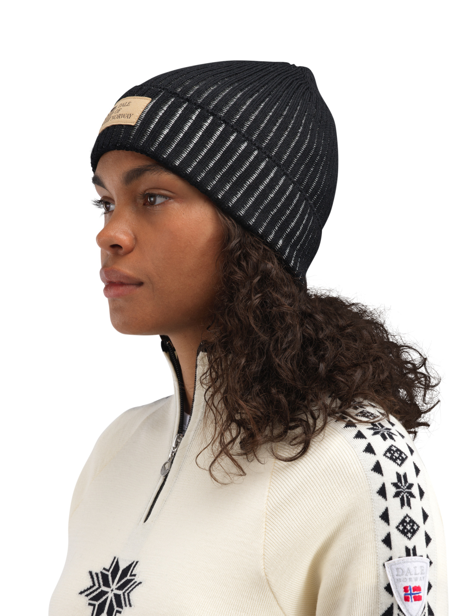 Alvøy Hat - Norwegian Wool Black Offwhite