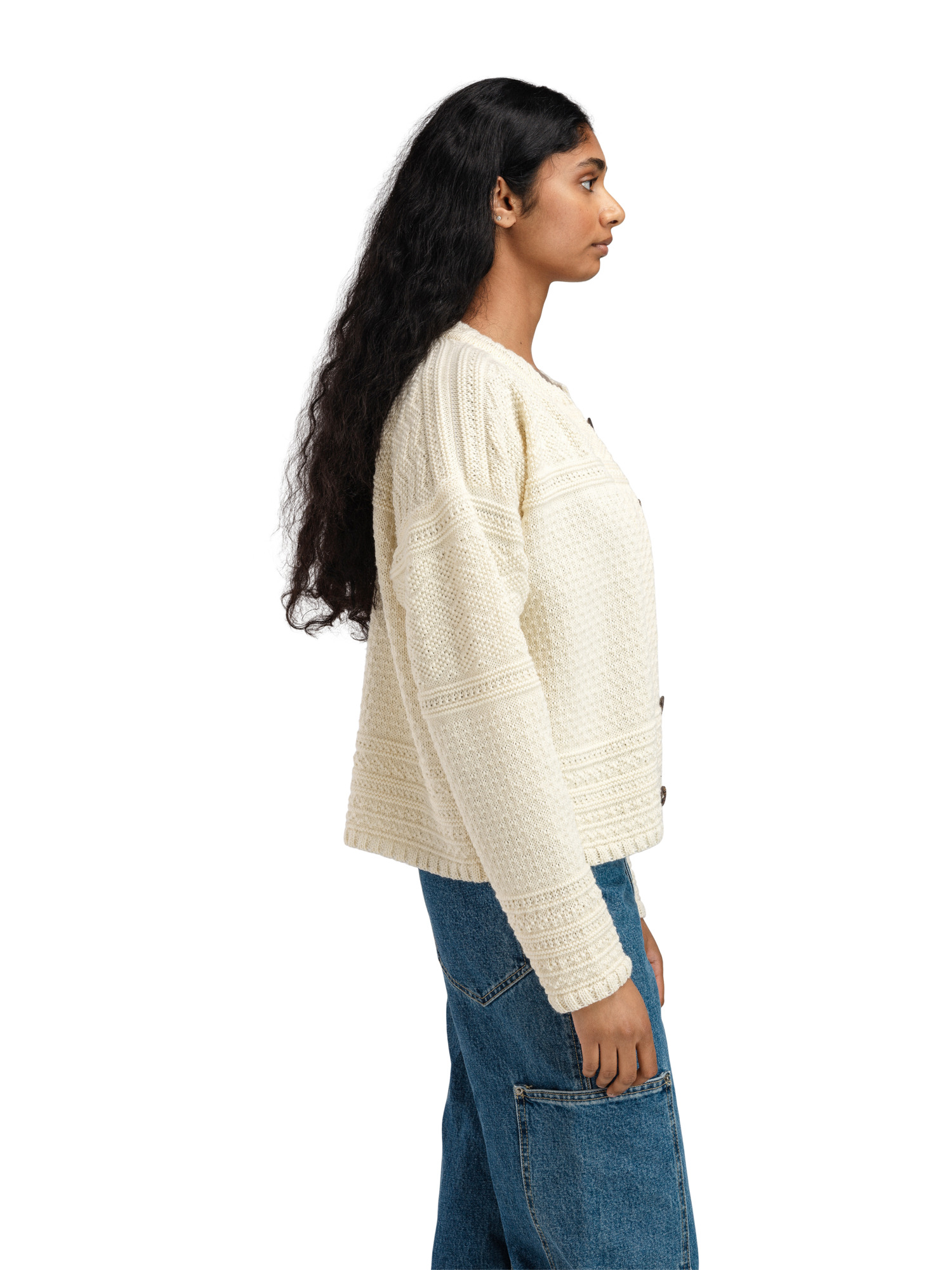 Lusa Women's Cardigan - Norwegian Wool Offwhite