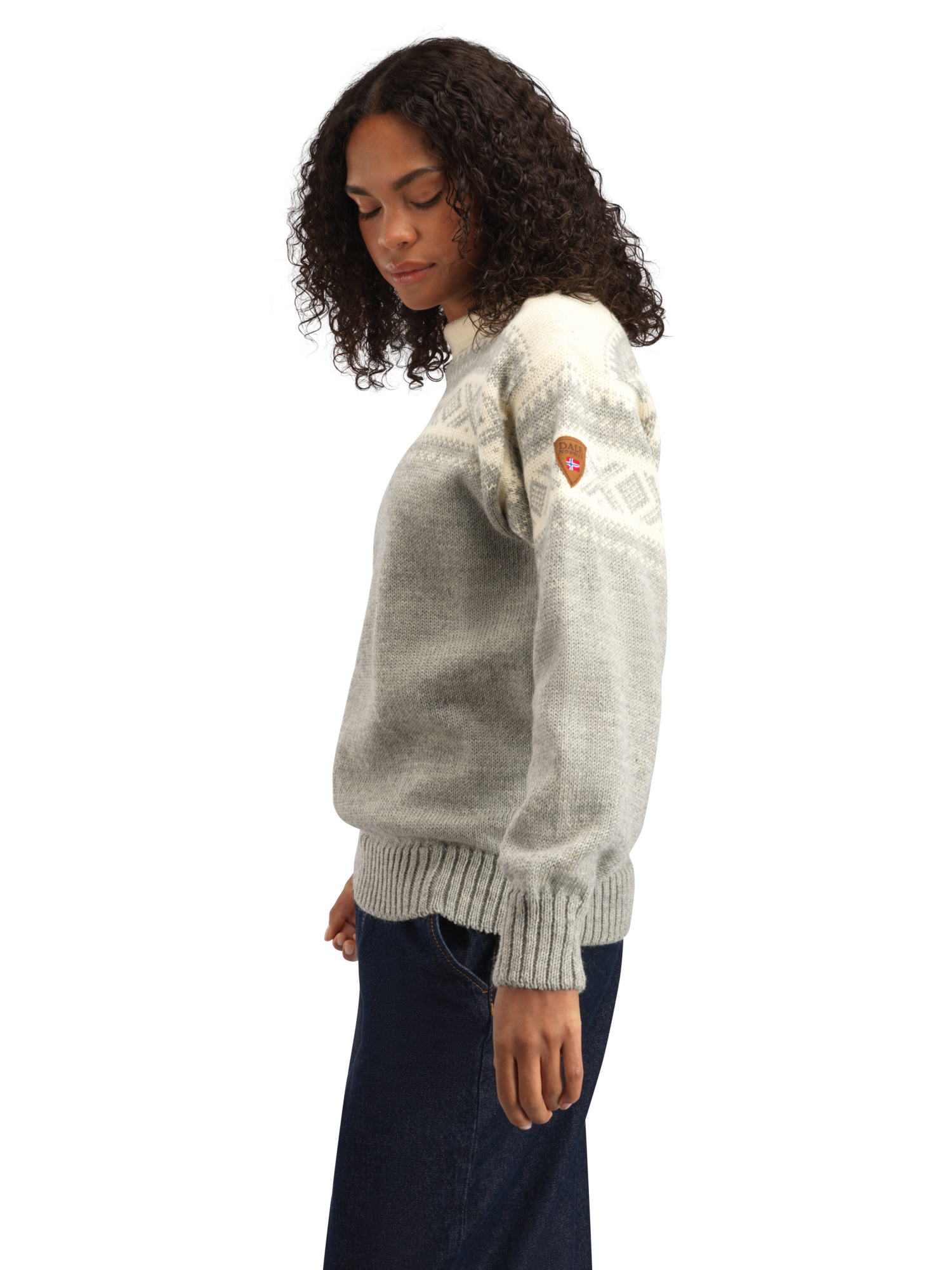 Cortina 1956 Sweater - Norwegian Wool Lightcharcoal Mel Offwhite