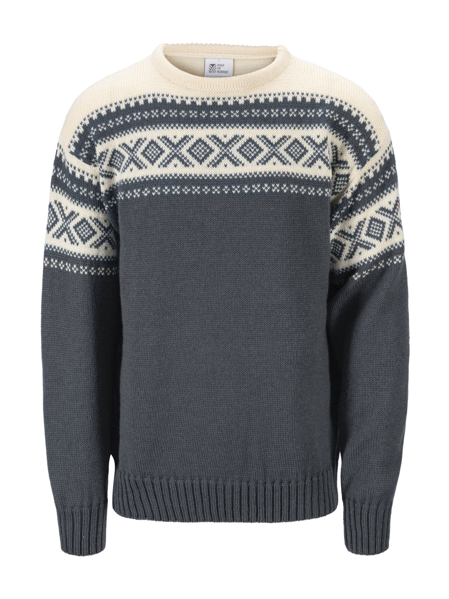 Cortina 1956 Sweater - Norwegian Wool Steel Offwhite