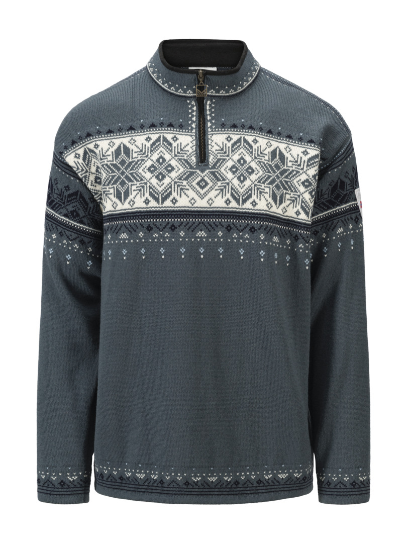 Blyfjell Men's Knit Sweater Steel Offwhite Navy