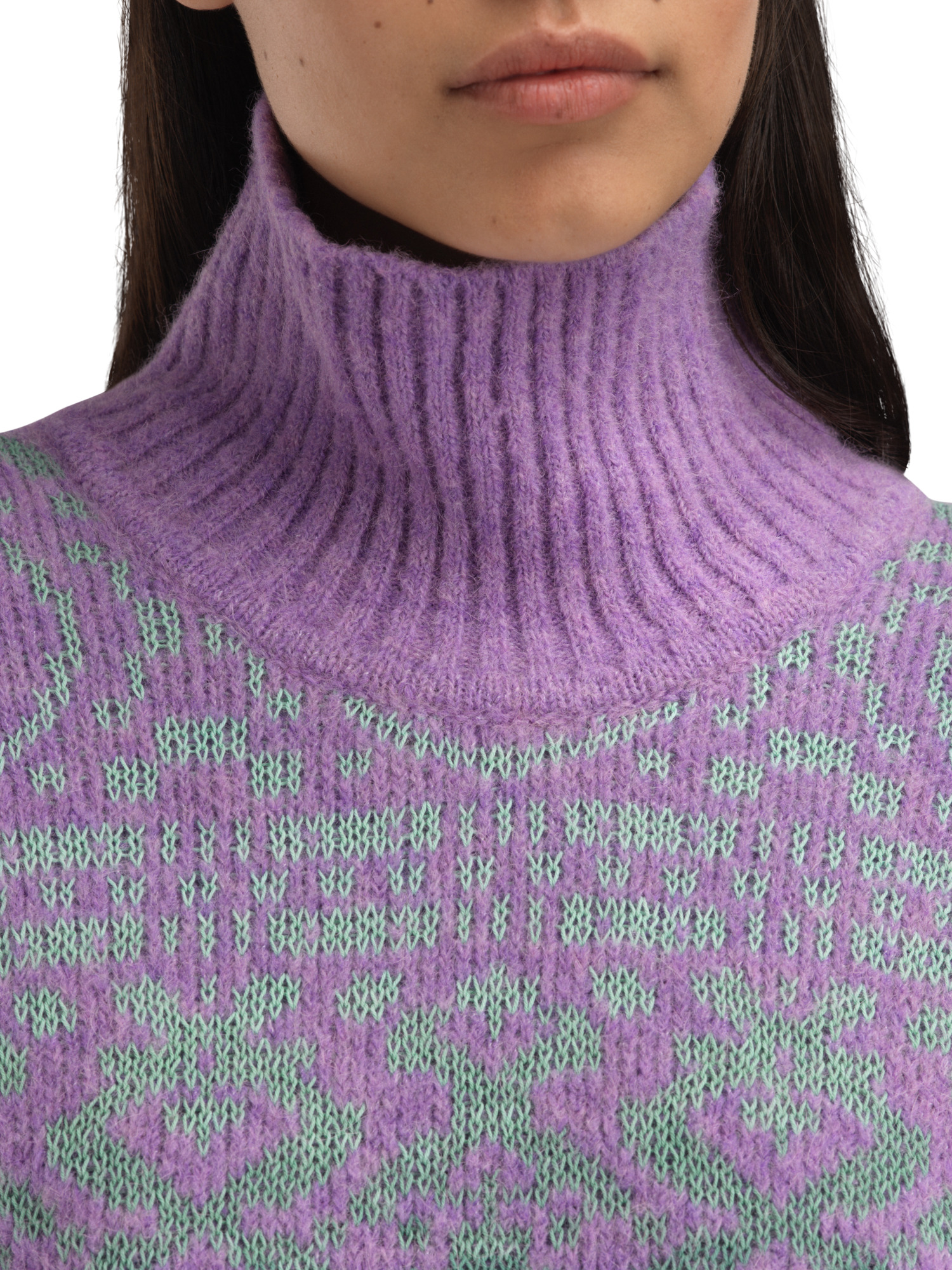 Highland Women's Sweater Purple Green Ombre