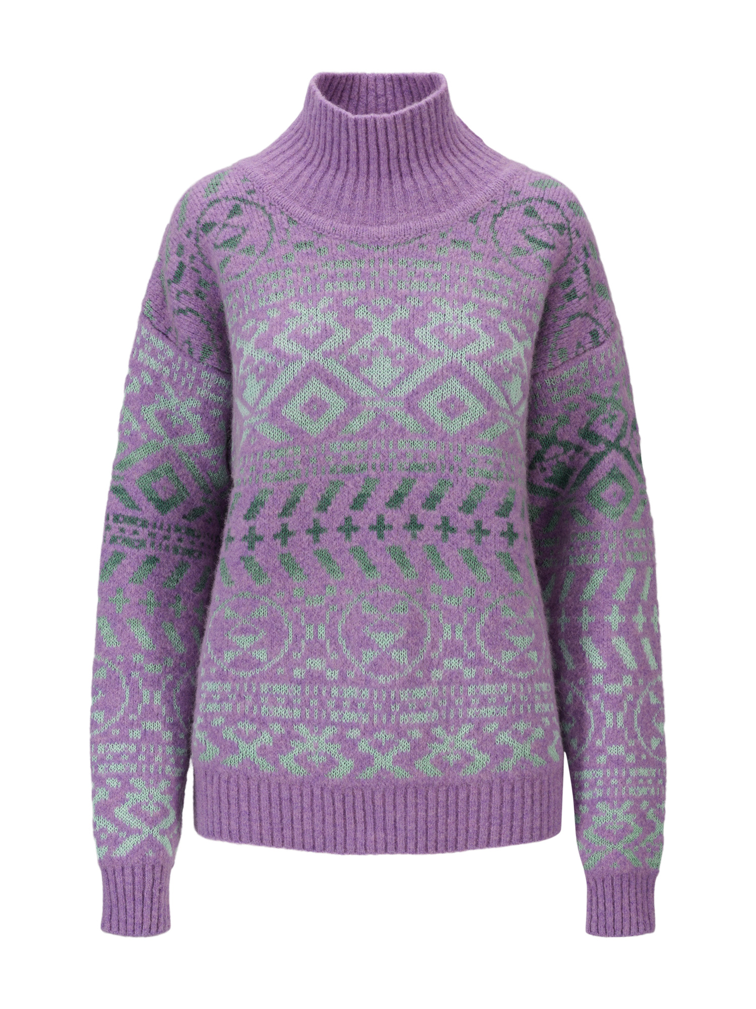 Highland Women's Sweater Purple Green Ombre