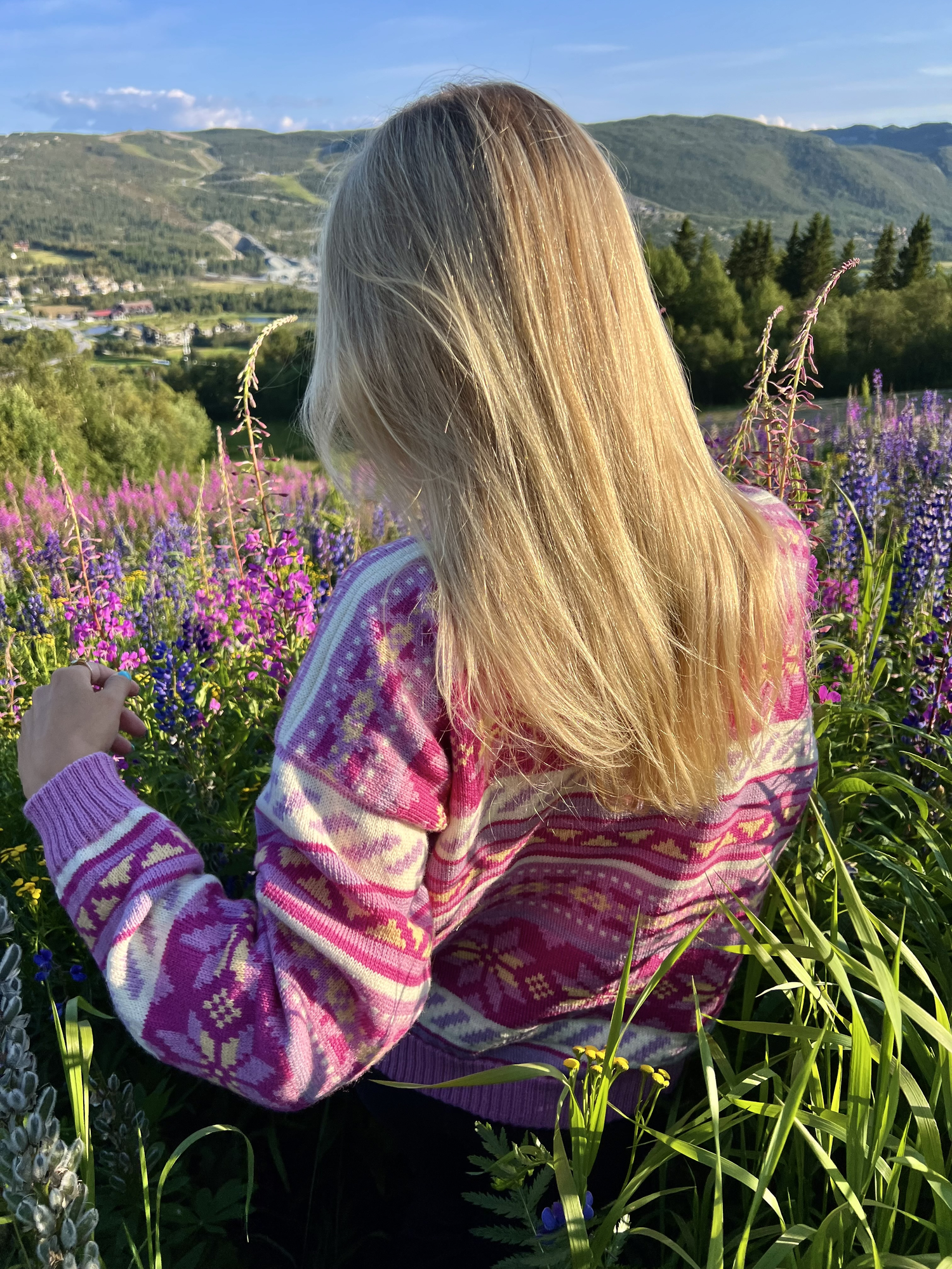 Ingrid Hennig wearing the Ingrid sweater
