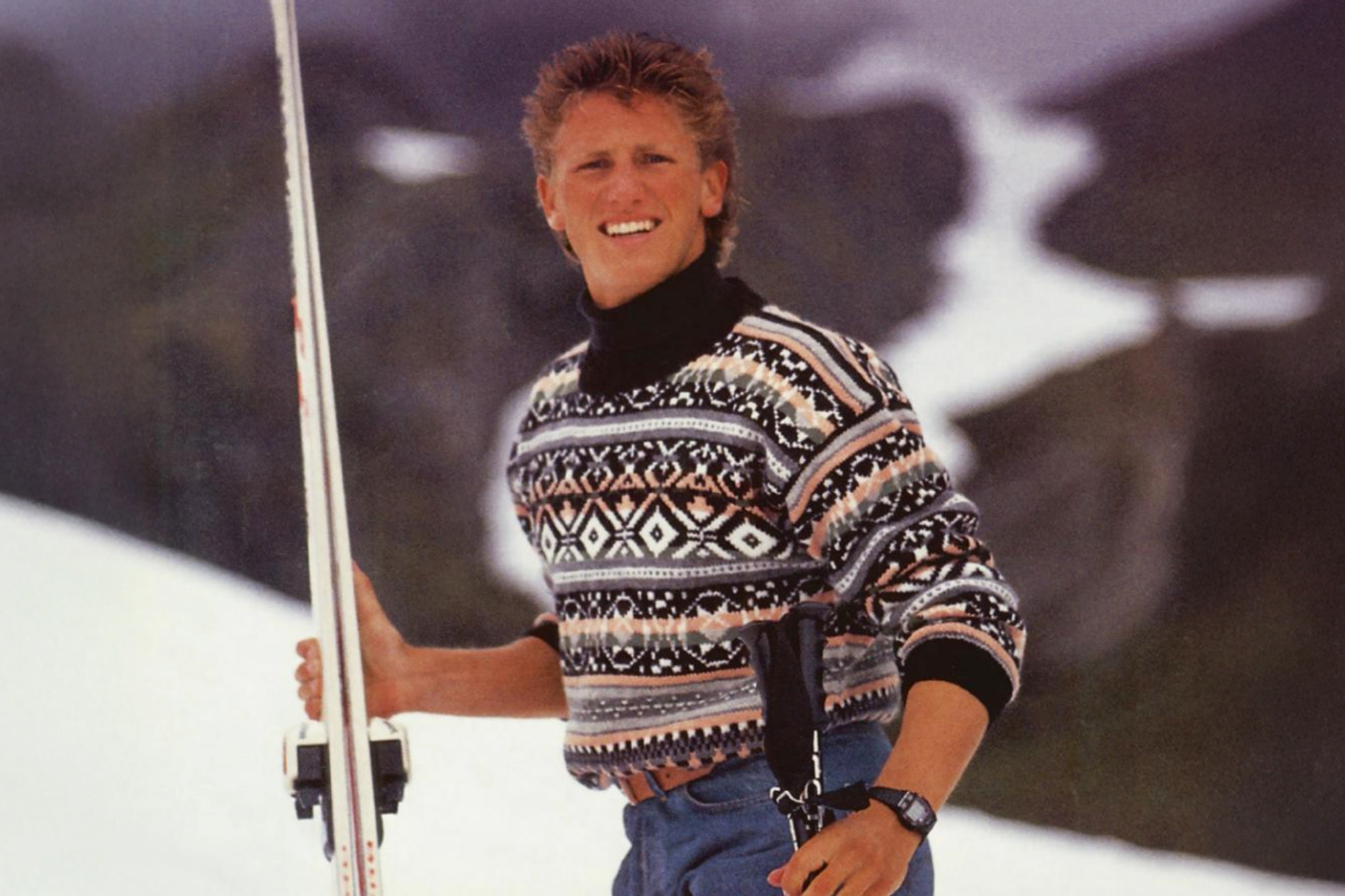 athltene wearing the 1989 World Alpine Ski Championships - Vail, USA.