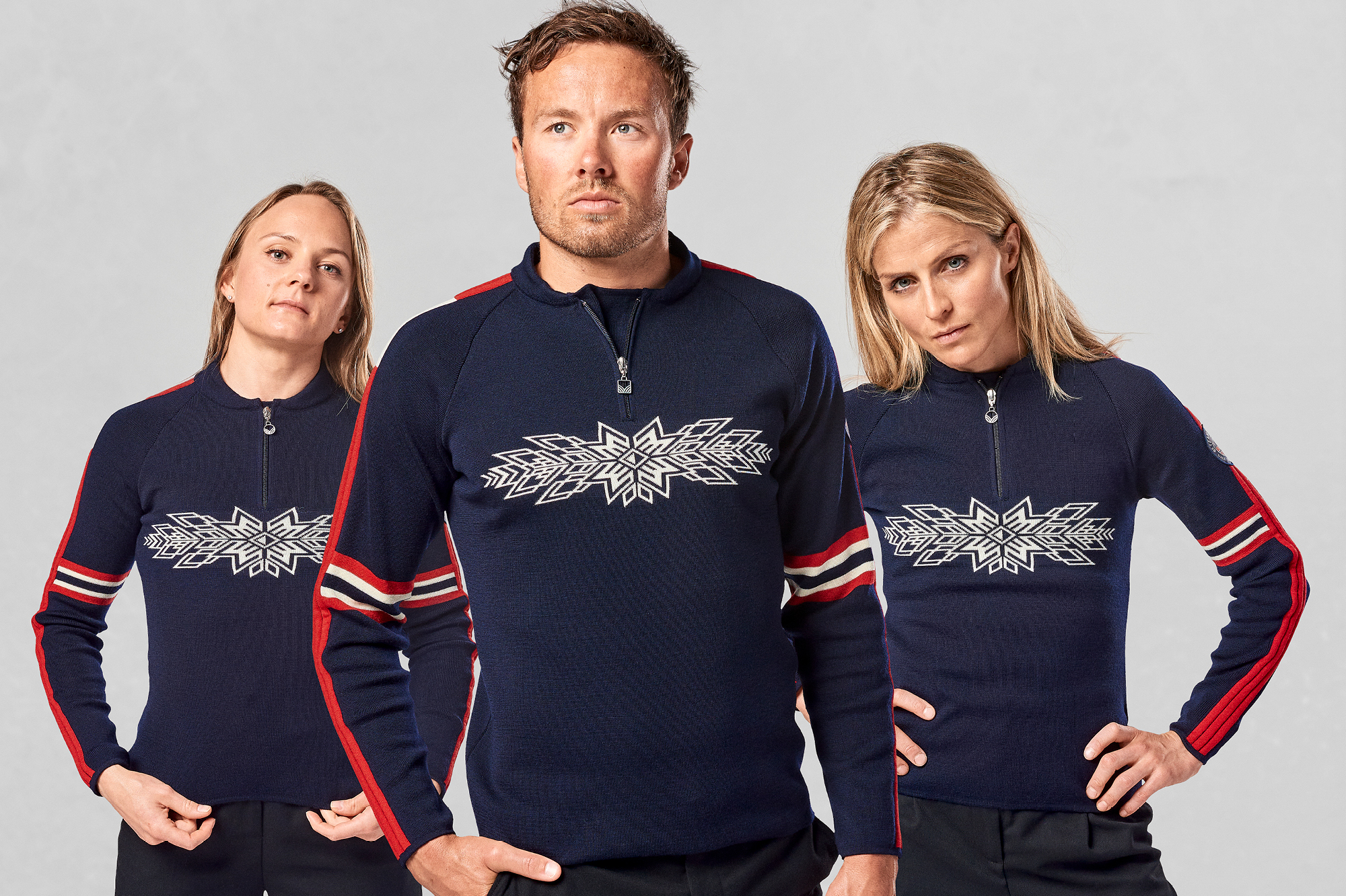 2022 Winter Olympics - Beijing, China. Norwegian Athletes wearing the Dale of Norway Olympic Sweaters